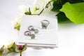 Green amethyst set - earrings and ring
