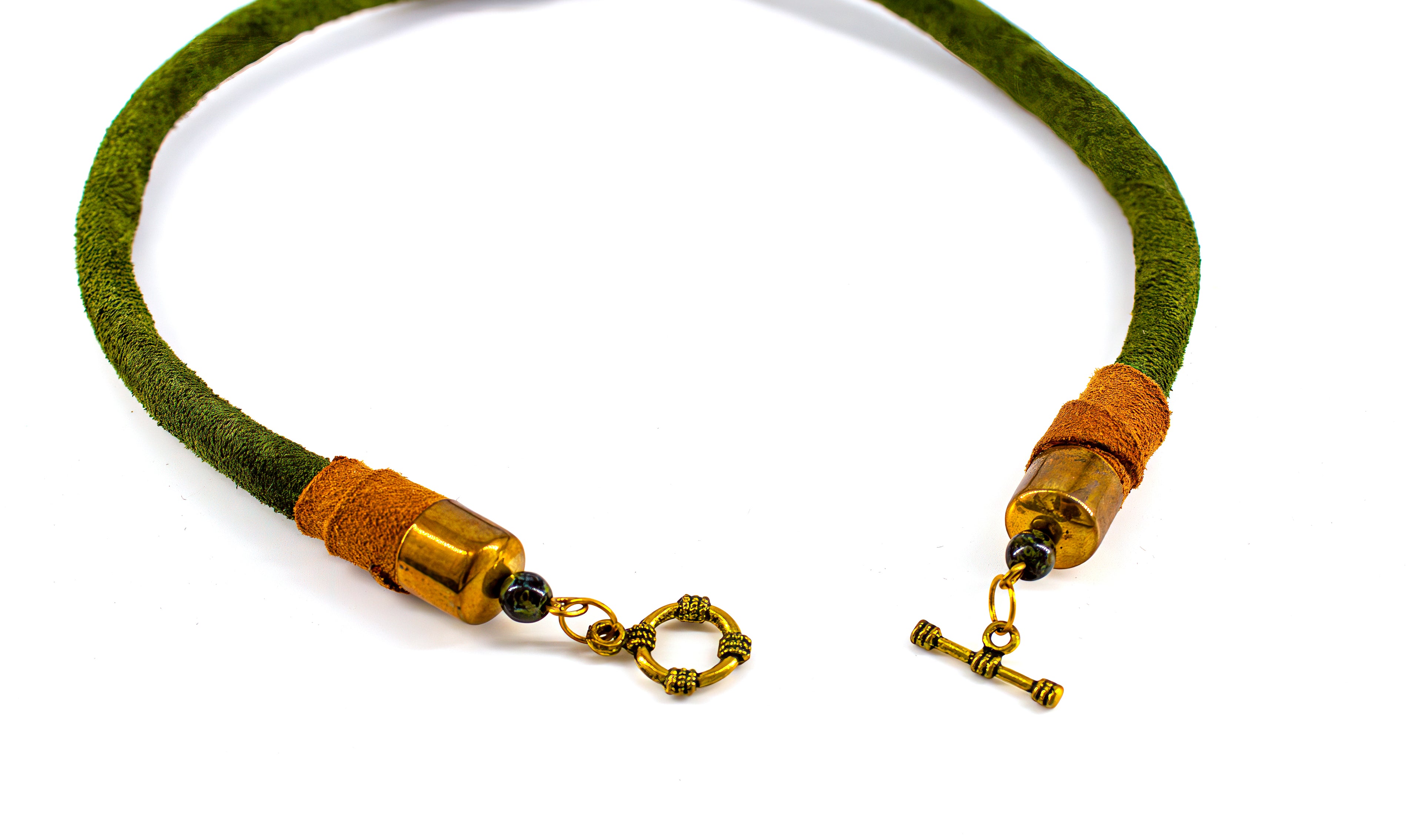 Handcrafted Leather Necklace with Jasper