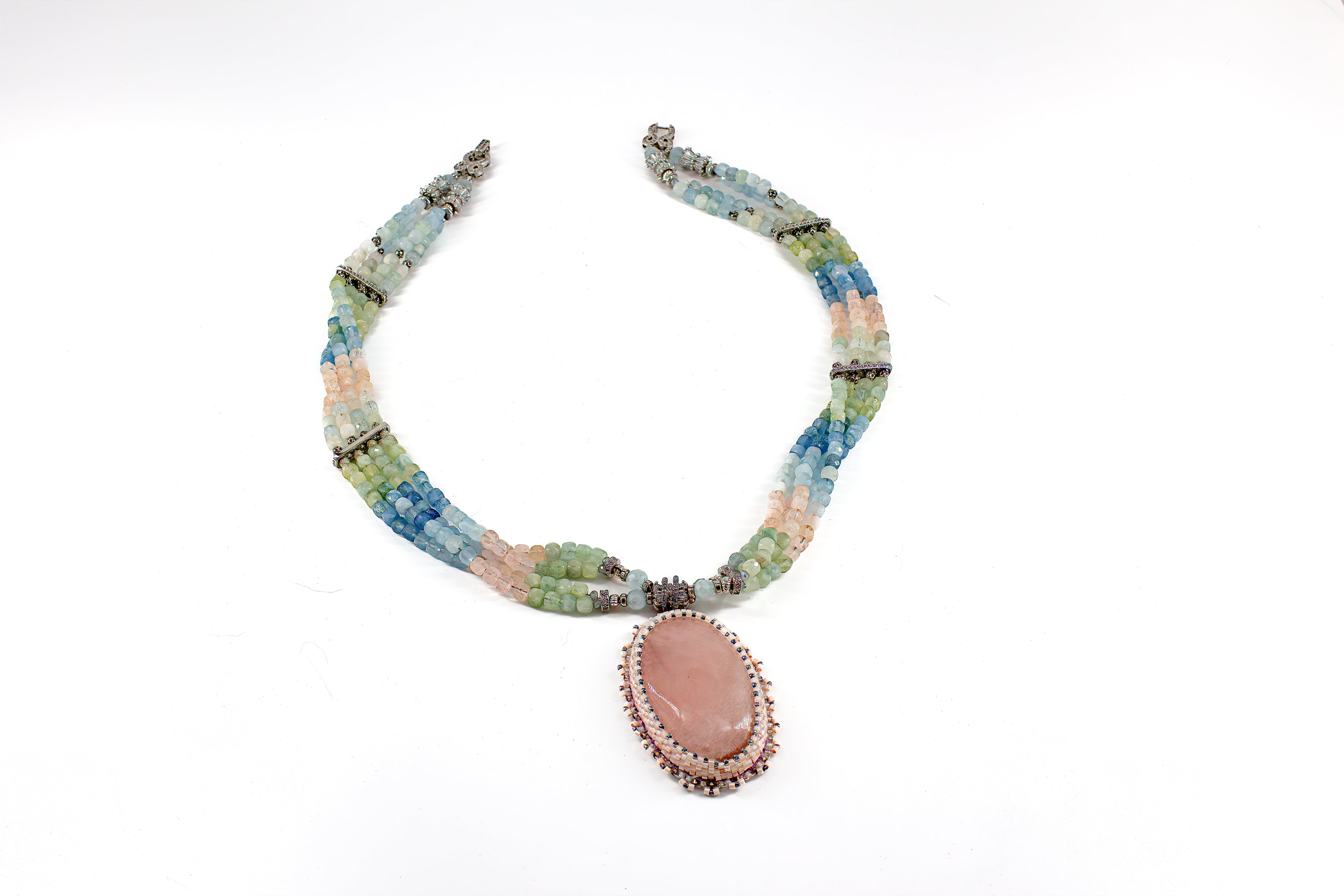 Rose Quartz & Aquamarine Necklace