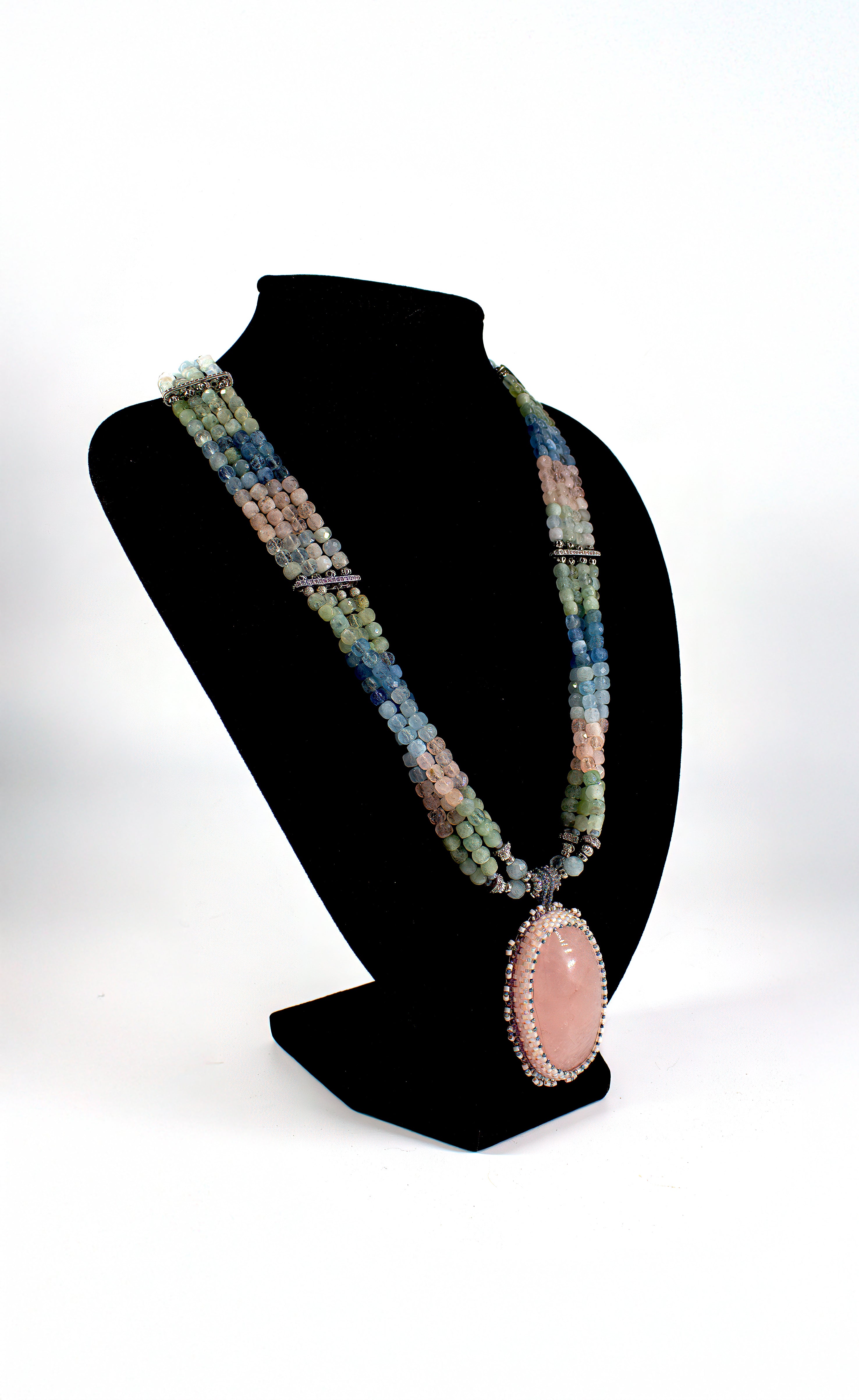 Rose Quartz & Aquamarine Necklace