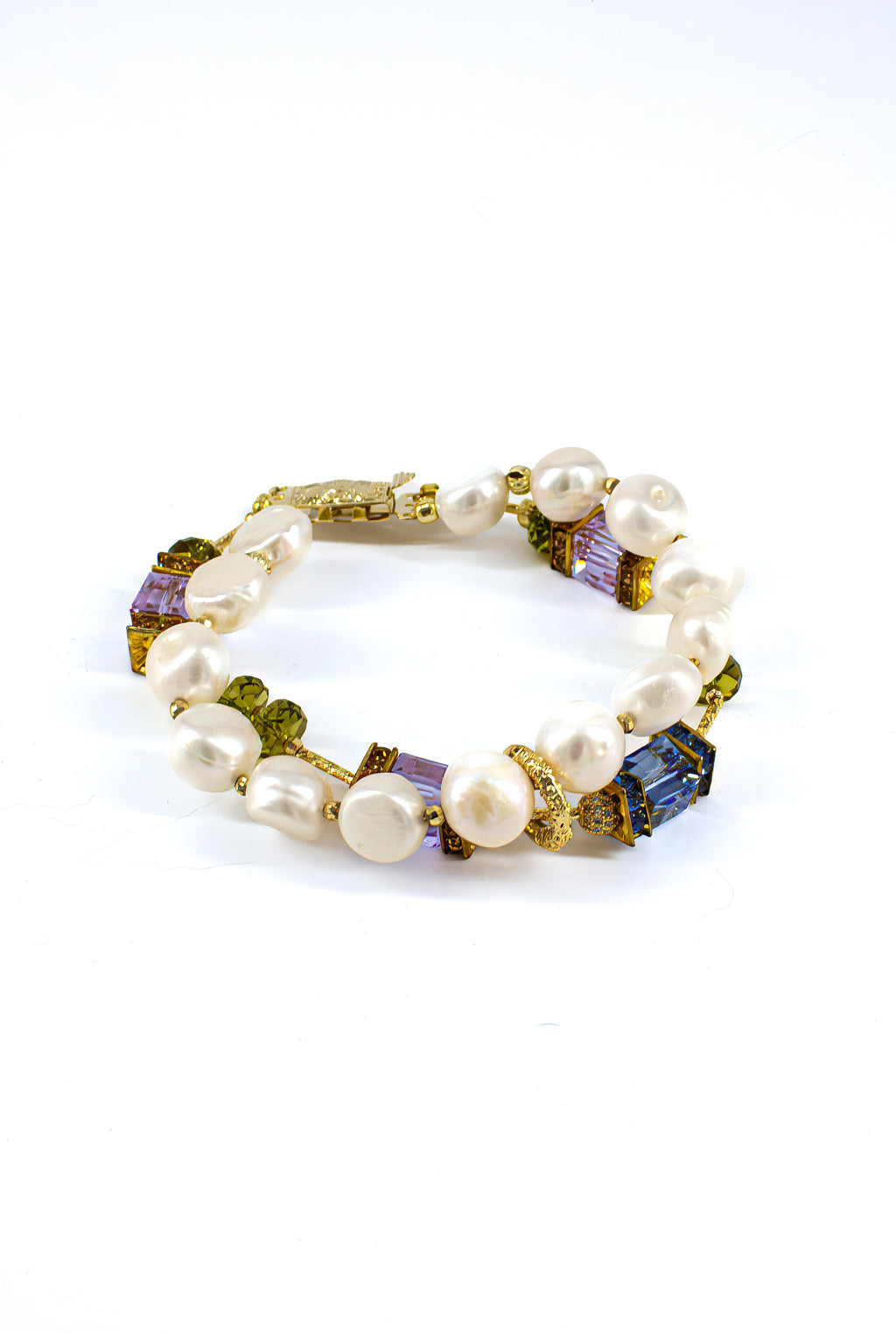 Crystals and Pearl Set