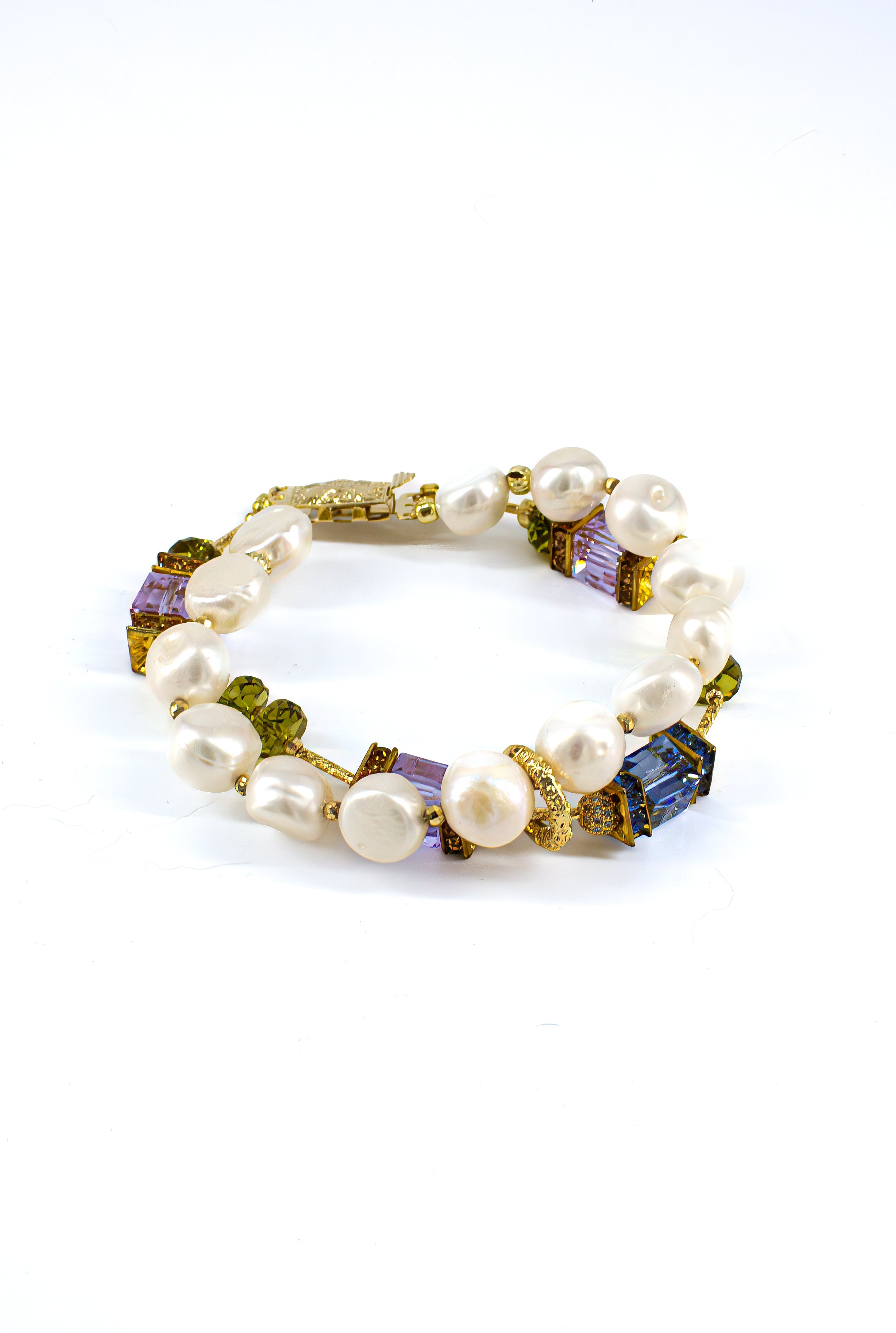 Crystals and Pearl Set