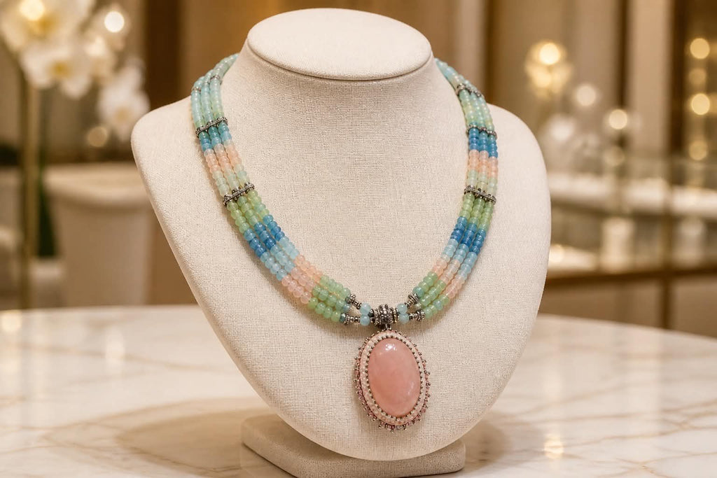 Rose Quartz & Aquamarine Necklace