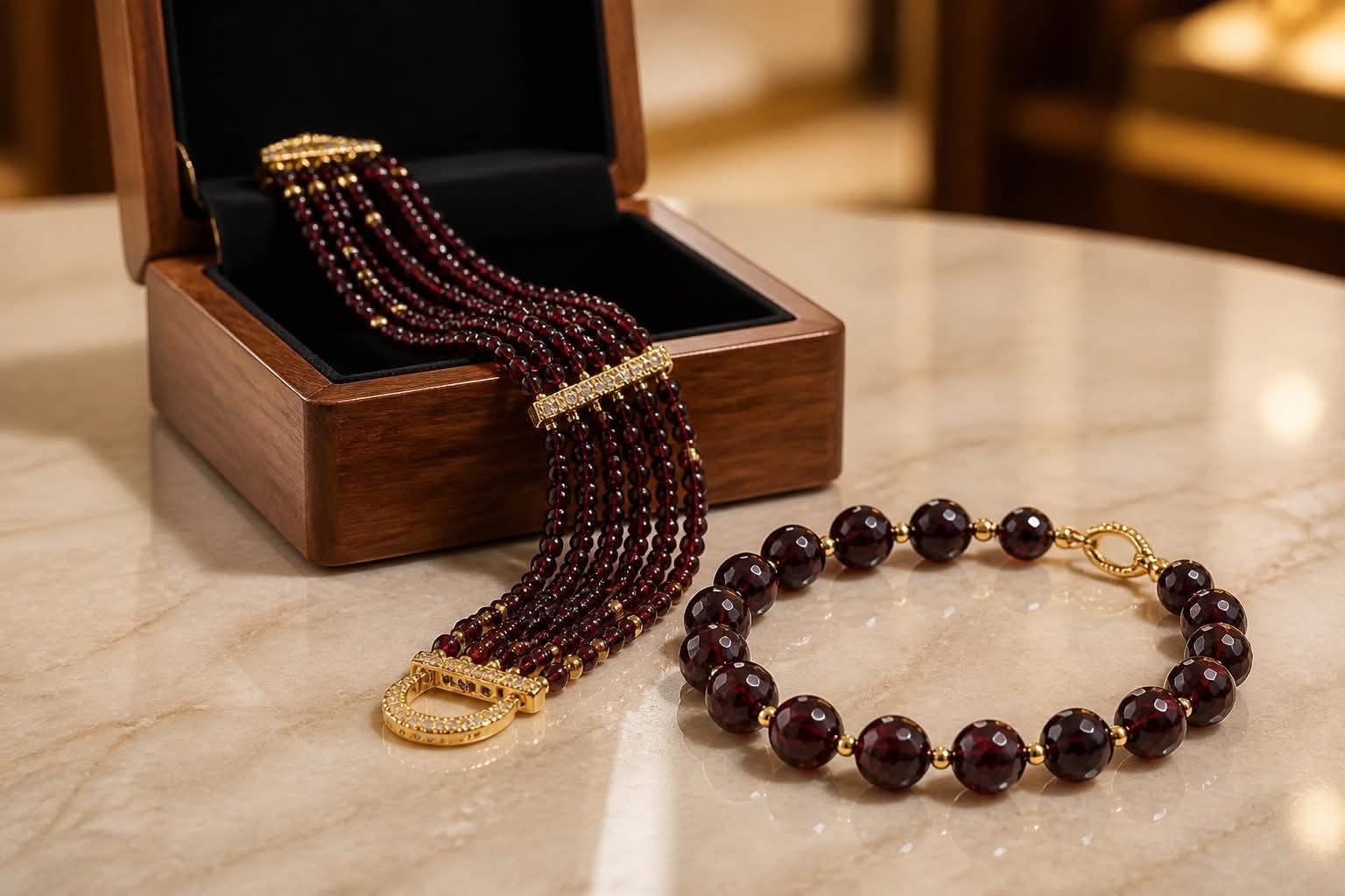 Set Red garnet