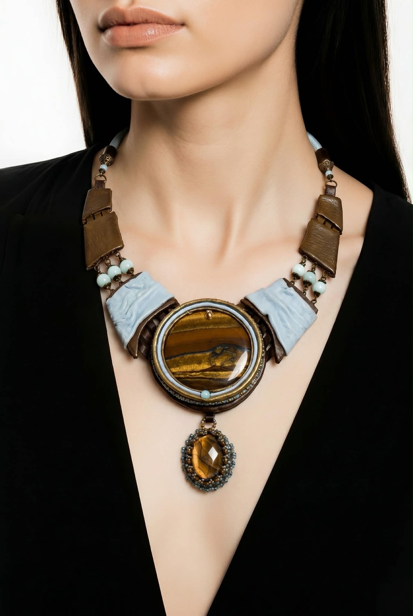 Leather and big stone