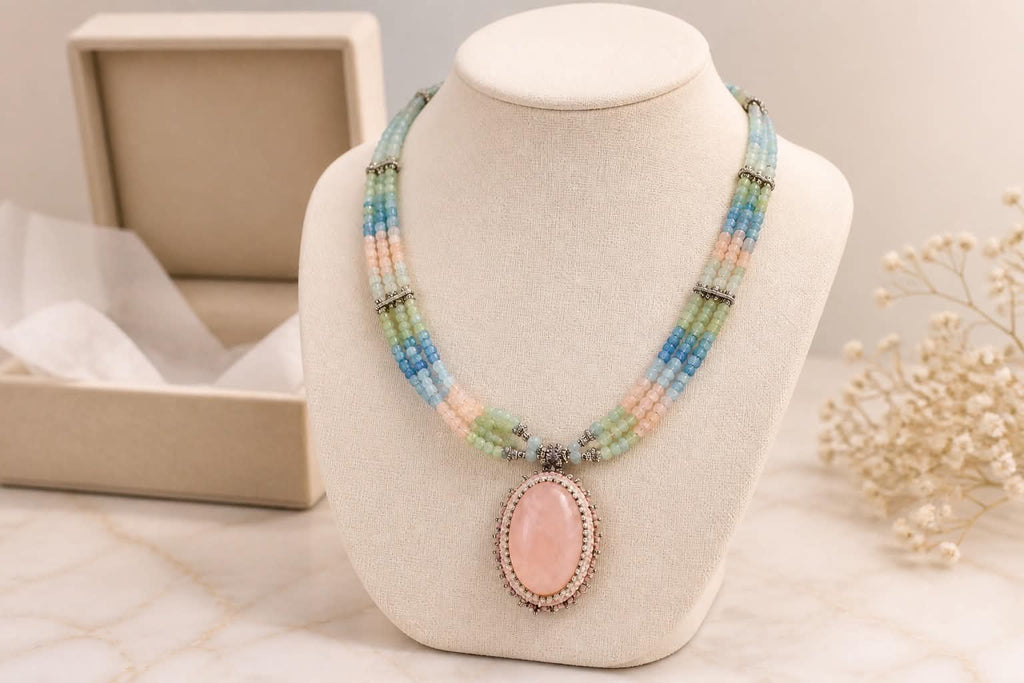 Rose Quartz & Aquamarine Necklace