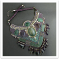 Necklace with amethyst and aventurine