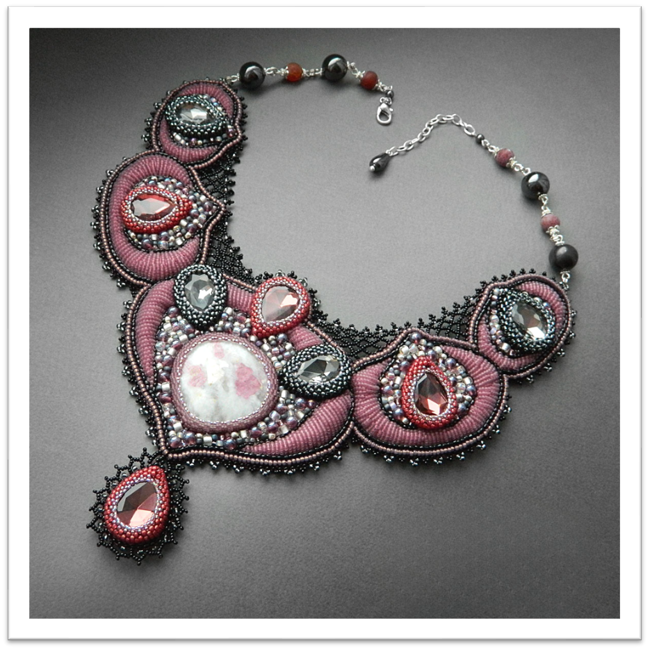 Necklace with rubellite