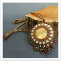 Pendant with a Czech cabochon on a Saint Petersburg chain