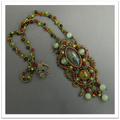 Pendant with agate and aventurine