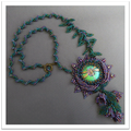Pendant with a handmade Czech cabochon