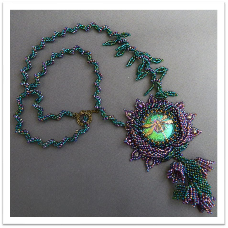 Pendant with a handmade Czech cabochon