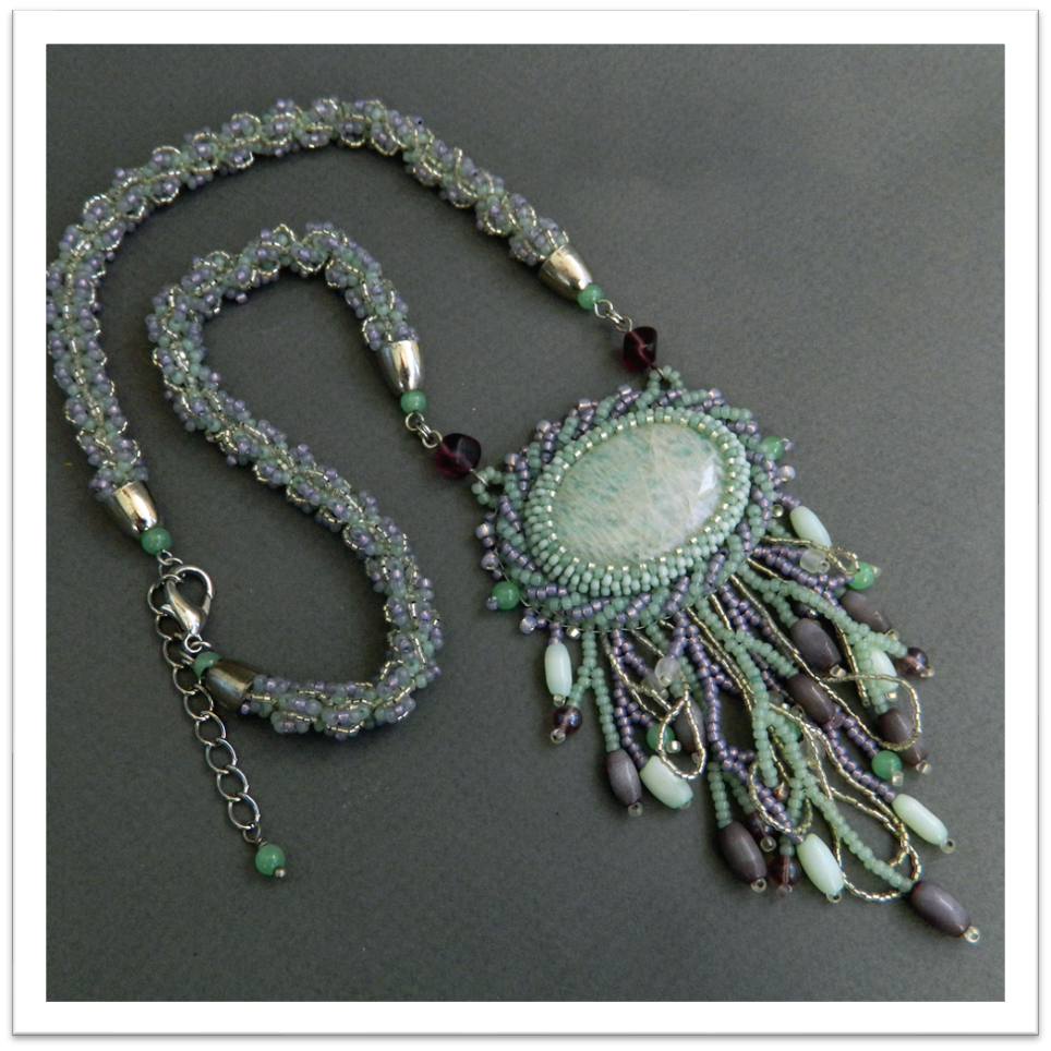 Pendant with amazonite