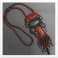 Pendant with jasper and serpentine