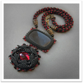 Pendant with phlogopite and Czech glass