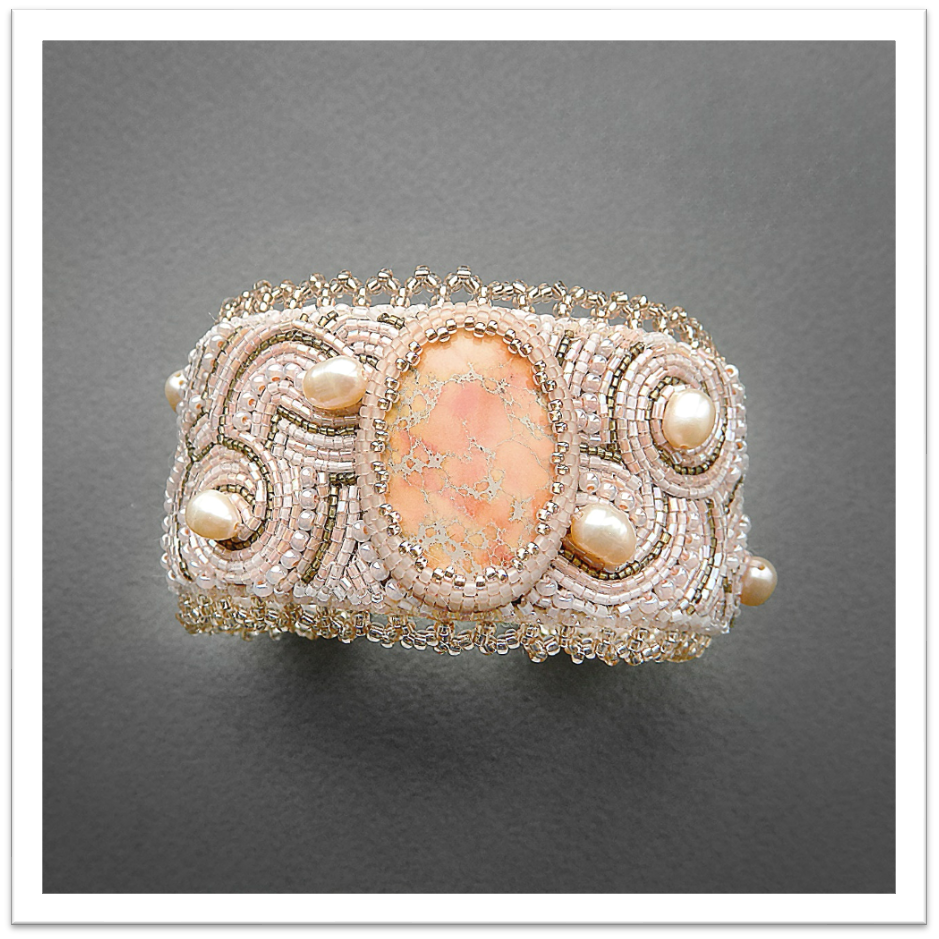 Pink bracelet with variscite