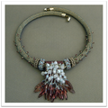 Rope necklace with crystals