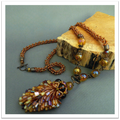 Rope pendant made of Czech seed beads