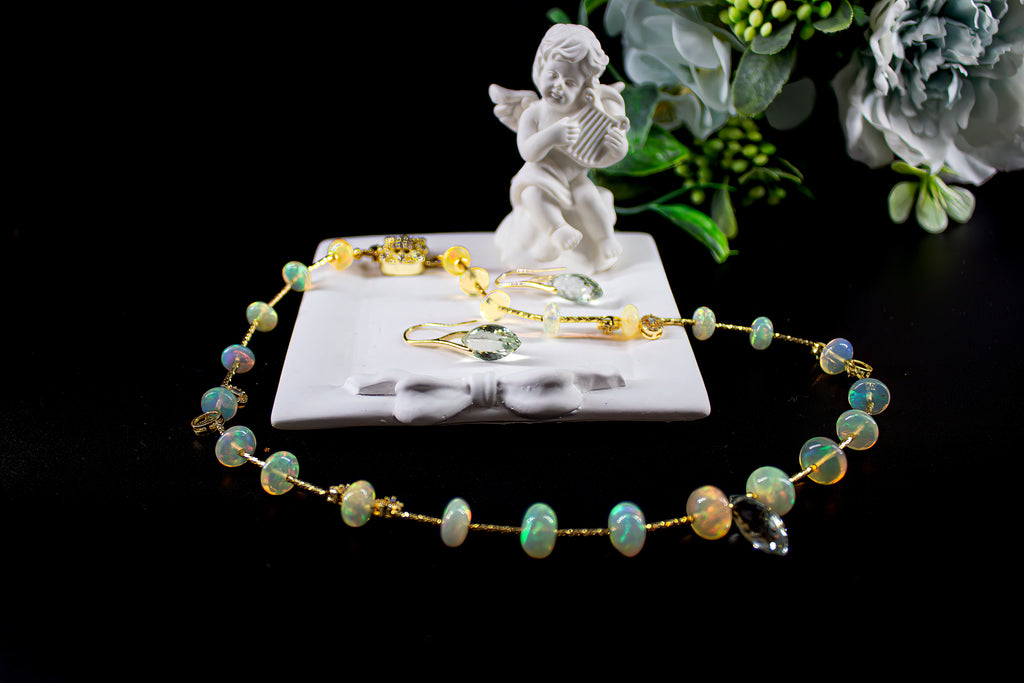 Opal and green Amethyst