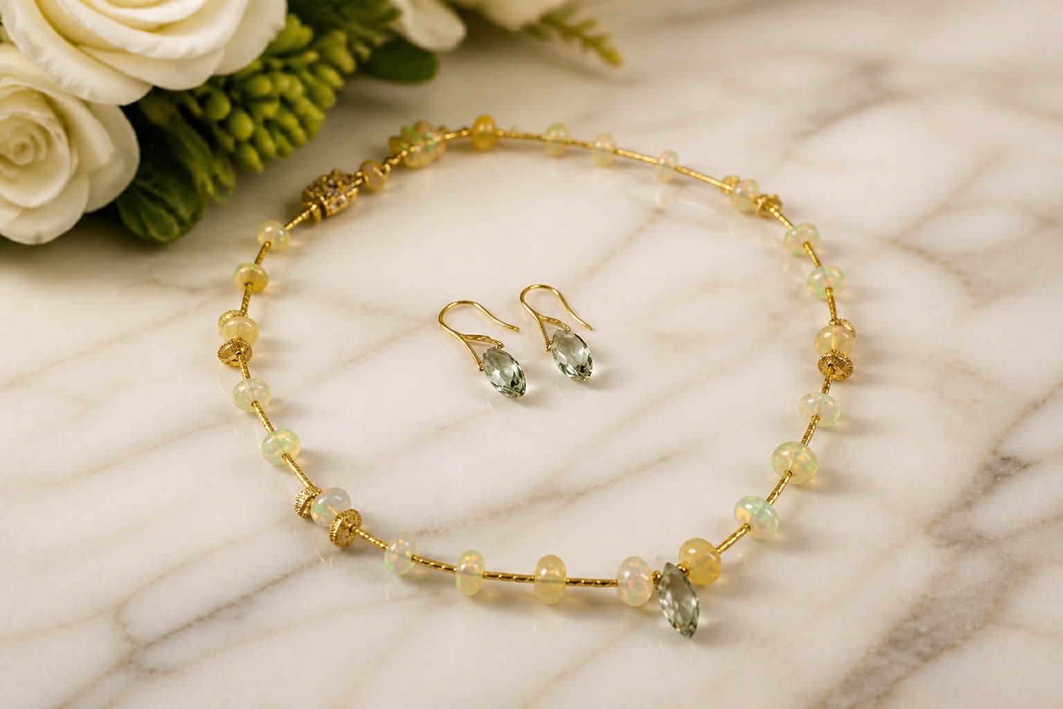 Opal and green Amethyst