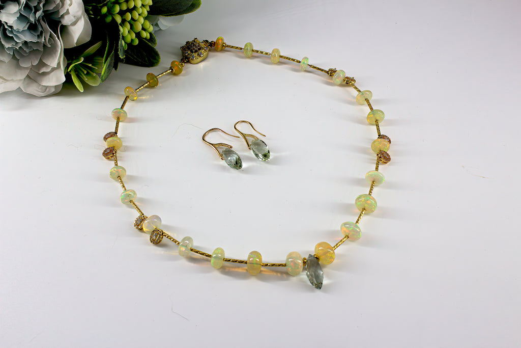 Opal and green Amethyst